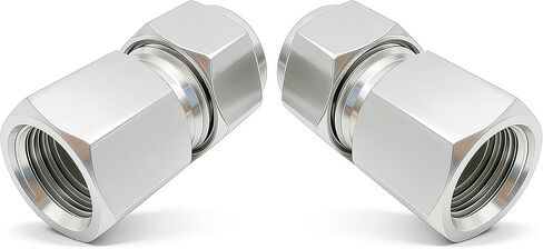 الفولاذ المقاوم للصدأ 304 ضغط أنبوب تركيب 1/4 "OD x 1/8" NPT أنثى موصل مع محول الطويق المزدوج، حزمة من 2 in Kuwait
