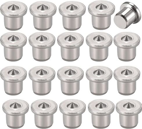 20 Pcs Dowel Pins Center Point Set Woodworking Craft Clamp Steel Doweling Centering Pins Transfer PlugsDrill Hole Tool (1/4 Inch ) in Saudi Arabia