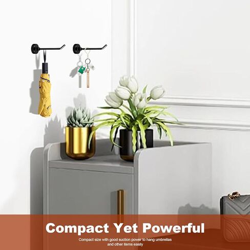 6 قطع خطافات مغناطيسية بوزن 1.7 رطل من خطافات مغناطيس النيوديميوم لمقصورة الرحلات البحرية والثلاجة والمطبخ، بدون خطافات تعليق للحفر، خطاف مغناطيسي أسود طويل للمفاتيح والمناشف وأدوات المطبخ in Kuwait