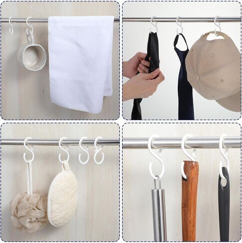 15 Pcs Plastic S Hooks, 2.5 Inch S Hooks for Hanging - Easy Lock, Rust-Free, Plastic Hook for Hanging Kitchen, Living Room, Bedroom in Saudi Arabia