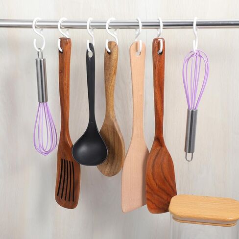 15 Pcs Plastic S Hooks, 2.5 Inch S Hooks for Hanging - Easy Lock, Rust-Free, Plastic Hook for Hanging Kitchen, Living Room, Bedroom in Saudi Arabia