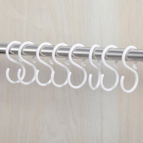 15 Pcs Plastic S Hooks, 2.5 Inch S Hooks for Hanging - Easy Lock, Rust-Free, Plastic Hook for Hanging Kitchen, Living Room, Bedroom in Saudi Arabia