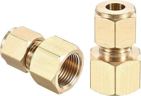تركيب أنبوب الضغط G1/2 خيط أنثى × 8 مم أنبوب OD محول اقتران مستقيم حزمة نحاسية من 2 in Kuwait
