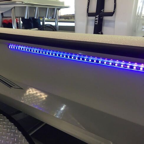 T-H Marine BLUEWATERLED High Output UV Blacklight Kit – 2X 40 Ultraviolet LED Strips with 3M™ Adhesive – Night Fishing Glow Lights for Boats – Waterproof, Wide Beam, 10' Wire in Saudi Arabia