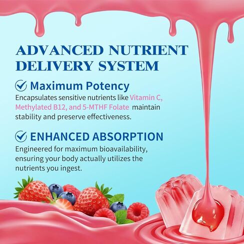 فيتامينات ميثيلية متعددة للرجال والنساء مع أوميغا 3، D3 K2، كالسيوم، ميثيل فولات وB12، TMG، فيتامينات متعددة للرجال والنساء يوميًا فيتامين A، C، E، B، المغنيسيوم، CoQ10 للدعم اليومي، نباتي in Kuwait