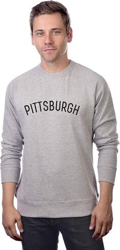 Daxton Pittsburgh Sweatshirt Athletic Fit Pullover Crewneck French Terry Fabric in Saudi Arabia