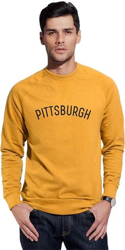 Daxton Pittsburgh Sweatshirt Athletic Fit Pullover Crewneck French Terry Fabric in Saudi Arabia