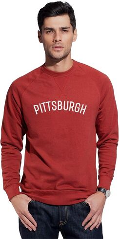 Daxton Pittsburgh Sweatshirt Athletic Fit Pullover Crewneck French Terry Fabric in Saudi Arabia
