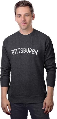 Daxton Pittsburgh Sweatshirt Athletic Fit Pullover Crewneck French Terry Fabric in Saudi Arabia