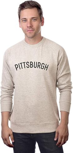 Daxton Pittsburgh Sweatshirt Athletic Fit Pullover Crewneck French Terry Fabric in Saudi Arabia