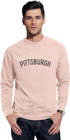 Daxton Pittsburgh Sweatshirt Athletic Fit Pullover Crewneck French Terry Fabric in Saudi Arabia