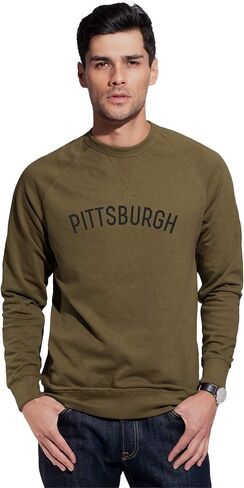 Daxton Pittsburgh Sweatshirt Athletic Fit Pullover Crewneck French Terry Fabric in Saudi Arabia