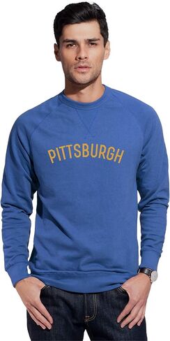 Daxton Pittsburgh Sweatshirt Athletic Fit Pullover Crewneck French Terry Fabric in Saudi Arabia