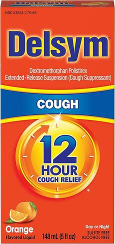 Delsym Adult 12 Hr Cough Relief Liquid, Orange, 5 Ounce in Kuwait