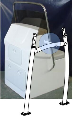Boat T-Top Console Standoff Braces, Aluminum in Saudi Arabia