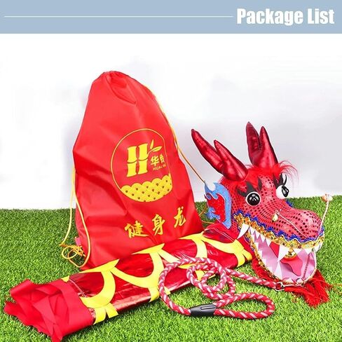 Dragon Dance Serpentine of Fabric Silk, Dragon Dance Tape with Dragon Head, Fluid Silk, Agitation, Dance of The Lion Dance of The Dragon and The Lion ~/ in Saudi Arabia