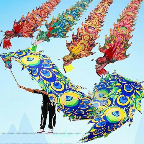 Dragons Dance 3D Lion Dance Tape, Silk Fabric Serpentine, Dragon Dance, Dragon Tape, Dragon and Lion Dance Accessories Dancing and Lion Dancing ~/ in Saudi Arabia
