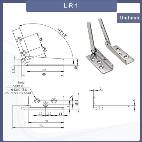 304 Stainless Steel Damping Hinge is Suitable for Industrial Electrical Machinery Vehicles Ships 1Pcs(L-R-1) in Saudi Arabia