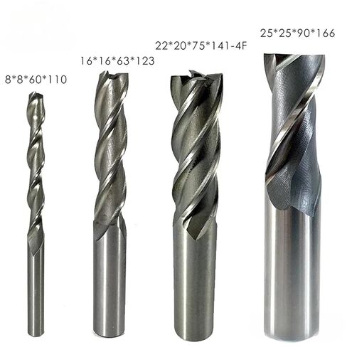 مطحنة HSS 2 3 4 فلوت CNC أداة قطع الأسنان منخفضة السرعة أداة تصنيع معدنية من البلاستيك الصلب قطر 1-15 مم 1 قطعة (6x6x40x100) in Kuwait