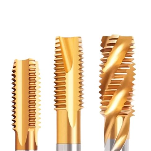 Inch Threading Tap HSS CO Spiral Straight Flute Fluteless UNC UNF TiN Coated Machine Metal CNC Tool 1Pcs(1l2-20) in Kuwait