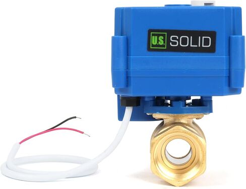 U.S. Solid 3/4" Brass Motorized Ball Valve - Manual Override, Normally Open, Standard Port, 9-24V AC/DC, 2-Wire Auto Return in Saudi Arabia