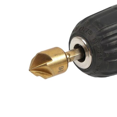 6pcs/Set Flute Chamfer Countersink Round 1/4" Hex Shank HSS 90 Degree Wood Chamfering Cutter 6mm-19mm Countersink Drill Bit in Saudi Arabia