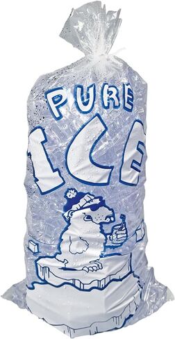 (1000 قطعة) أكياس ثلج بوزن 5 رطل مع أربطة ملتوية - أكياس ثلج تجارية كبيرة لآلات الثلج ومحطات الوقود والتجزئة - من Interplas (5 رطل) in Kuwait