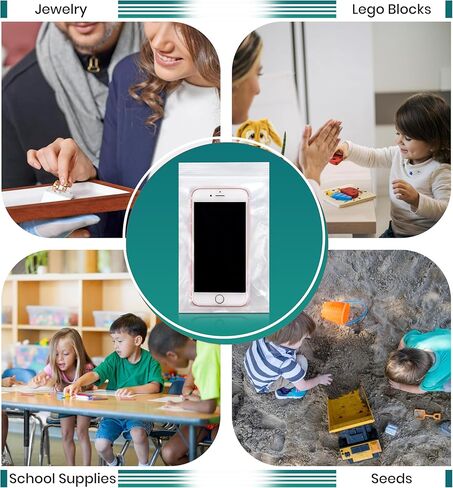 Levex - 4" x 6" (100 Count) 2 Mil Clear Reclosable Zip Plastic Poly Bags with Resealable Lock Seal Zipper for Travel, Storage, Packaging & Shipping in Kuwait