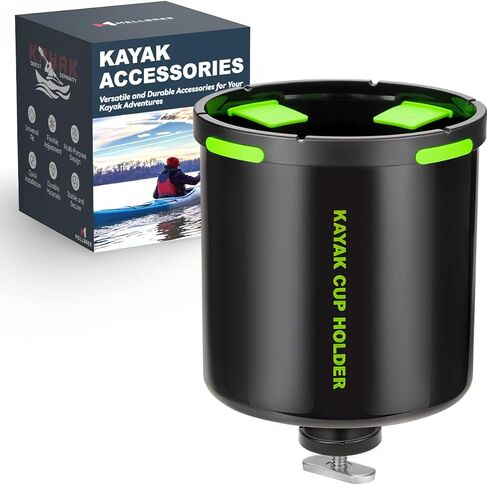 Mellbree Kayak Cup Holder ، حامل مشروب مضاد للتصنيع ، حامل قوارب الكاياك مسار لصيد الأسماك ، وتخزين طعم الأسماك ، وحامل الهاتف متعدد الوظائف in Kuwait