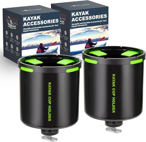 Mellbree Kayak Cup Holder ، حامل مشروب مضاد للتصنيع ، حامل قوارب الكاياك مسار لصيد الأسماك ، وتخزين طعم الأسماك ، وحامل الهاتف متعدد الوظائف in Saudi Arabia