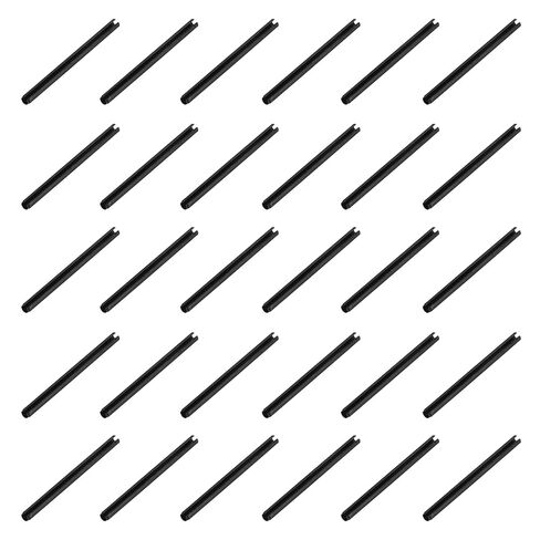MECCANIXITY 25Pcs Slotted Split Roll Pins 3/10 Inch(8mm) Dia. 2 Inch(50mm) Length 65Mn Steel Spring Tension Expansion Dowels for Secure Fastening, Black in Kuwait