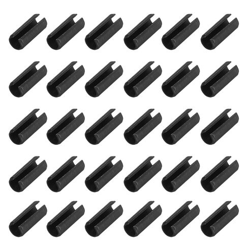 MECCANIXITY 25Pcs Slotted Split Roll Pins 3/10 Inch(8mm) Dia. 2 Inch(50mm) Length 65Mn Steel Spring Tension Expansion Dowels for Secure Fastening, Black in Kuwait