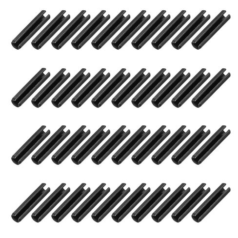 MECCANIXITY 25Pcs Slotted Split Roll Pins 3/10 Inch(8mm) Dia. 2 Inch(50mm) Length 65Mn Steel Spring Tension Expansion Dowels for Secure Fastening, Black in Kuwait