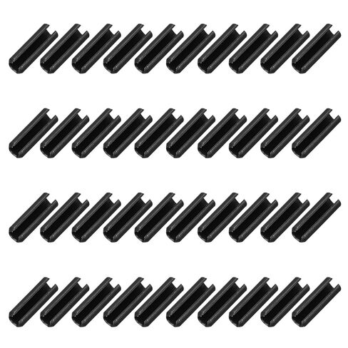 MECCANIXITY 25Pcs Slotted Split Roll Pins 3/10 Inch(8mm) Dia. 2 Inch(50mm) Length 65Mn Steel Spring Tension Expansion Dowels for Secure Fastening, Black in Kuwait
