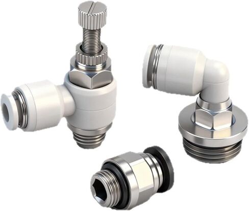 G-threaded Pneumatic Joint With Sealing Ring PC8-G02 Throttle Valve SL10-G03/PL6-G01 1Pcs(PL12-G04(黑色)) in Kuwait
