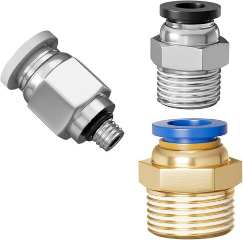Pneumatic Quick Connector PC8-02 Thread Straight-through PC4-M5 Air Pipe 6-01/10-03 1Pcs(Pc6-03(blue)) in Kuwait