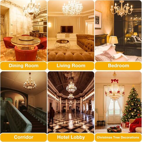 DAYBETTER E12 Candelabra Bulbs 40W Equivalent, Dimmable Chandelier Light Bulbs, 4.5W 500LM Candle Bulbs 2700K Warm White, B11 LED Filament Vintage Light Bulbs for Chandelier Ceiling Fan, 12 Pack in Saudi Arabia