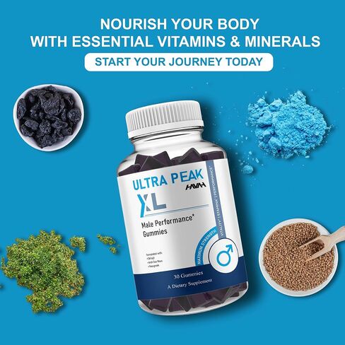 Havah Ultra Peak XL Performance Gummies, UltraPeak XL Advanced Overall Health and Natural Performance Formula Supplement (1 Pack - 30 Gummies) in Kuwait