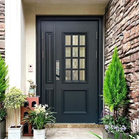 Aluminum Entrance Door, Anti-Theft Security Entry, Residential and Commercial Use Price per Square in Saudi Arabia