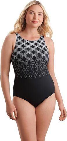 ملابس سباحة نسائية من Mimi Flamingo Shape Solver Sport تسير في دوائر ورقبة واسعة من قطعة واحدة in Kuwait