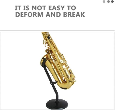 Hemoton Foldable Alto Saxophone Stand Non-skid Iron Sax Holder with Sponge Support for Alto and Tenor Saxophones Desktop Display Rack for Musical Instruments in Saudi Arabia