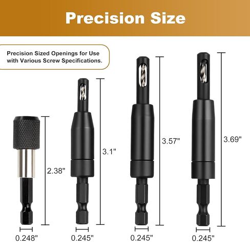 مجموعة رؤوس مثقاب مركزية ذاتية من FIVEPEARS، 3 قطع VIX مع ساق سداسية 1/4 بوصة، 3/32 بوصة، 7/64 بوصة، 1/8 بوصة مجموعة رؤوس مثقاب مركزية للخزانة والباب والمفصلات الدقيقة in Kuwait