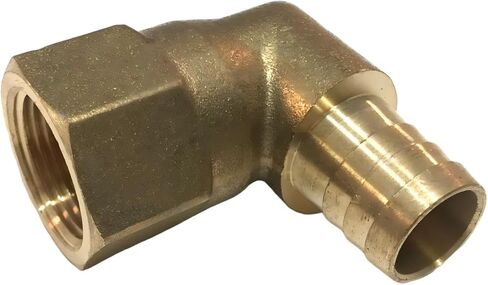 3/4 خرطوم بار الكوع × 3/4 أنثى NPT خيط تركيب الأنابيب النحاسية - لمياه وقود الغاز - الحد الأقصى للضغط 150 رطل لكل بوصة مربعة - تقييمات درجة الحرارة من -40 فهرنهايت إلى 160 فهرنهايت - استبدال محول أنثى جامد خرطوم بارب الكوع in Saudi Arabia