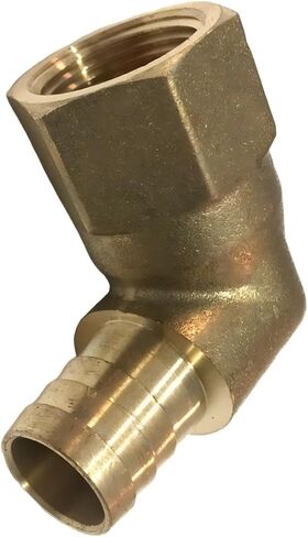 3/4 خرطوم بار الكوع × 3/4 أنثى NPT خيط تركيب الأنابيب النحاسية - لمياه وقود الغاز - الحد الأقصى للضغط 150 رطل لكل بوصة مربعة - تقييمات درجة الحرارة من -40 فهرنهايت إلى 160 فهرنهايت - استبدال محول أنثى جامد خرطوم بارب الكوع in Saudi Arabia