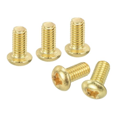 uxcell 12Pcs Brass Machine Screws, M5x16mm Phillips Pan Head Fastener Machinery Bolts, Pan Head Fastener Bolts for Furniture, Office Equipment, Electronics, Brass Tone in Saudi Arabia
