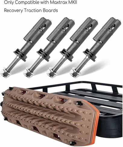 Jeanoko Safety Lockable Mounting Pin Set for MaxTrax MKII Traction Board Theftproof Stainless Steel Mount Pin Kit for Off Road SUVs, Trucks, 4PCS in Saudi Arabia