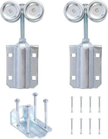 عجلات باب منزلق المسار بعرض 1-3/4 بوصة و2-1/4 بوصة، بكرة باب الحظيرة المنزلقة الخارجية شديدة التحمل أو مجموعة بكرات للأبواب المنزلقة، عبوتان in Kuwait