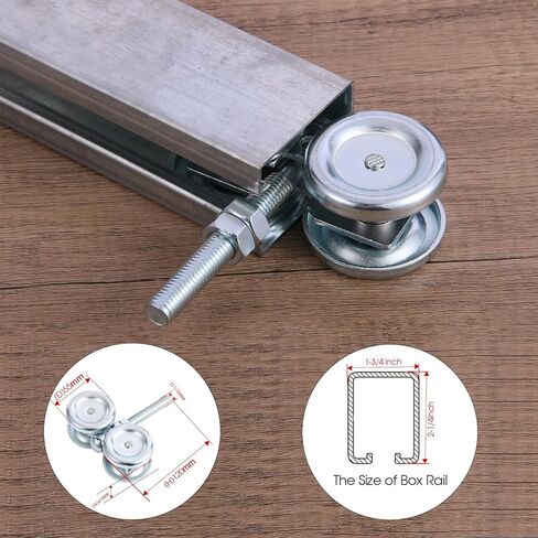 عجلات باب منزلق المسار بعرض 1-3/4 بوصة و2-1/4 بوصة، بكرة باب الحظيرة المنزلقة الخارجية شديدة التحمل أو مجموعة بكرات للأبواب المنزلقة، عبوتان in Kuwait