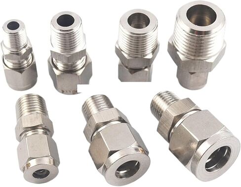 1 قطعة 1/8 ''1/4'' 3/8 ''1/2'' إلى 4-12 مللي متر تركيب محول تحويل مستقيم من الفولاذ (أنبوب 10 مللي متر ، 1/8 بوصة) in Kuwait