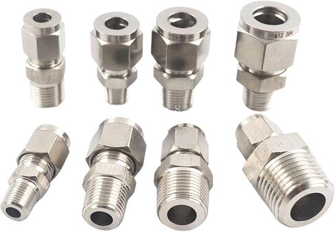 1 قطعة 1/8 ''1/4'' 3/8 ''1/2'' إلى 4-12 مللي متر تركيب محول تحويل مستقيم من الفولاذ (أنبوب 10 مللي متر ، 1/8 بوصة) in Kuwait